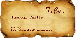 Tunyogi Csilla névjegykártya