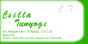csilla tunyogi business card